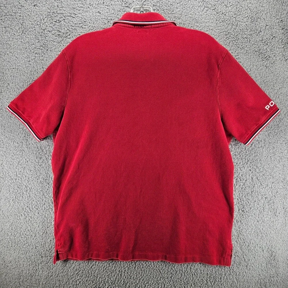 Polo Ralph Lauren Polo Shirt‎ Mens Large Red Short Sleeve Classic Fit Golf Rugby